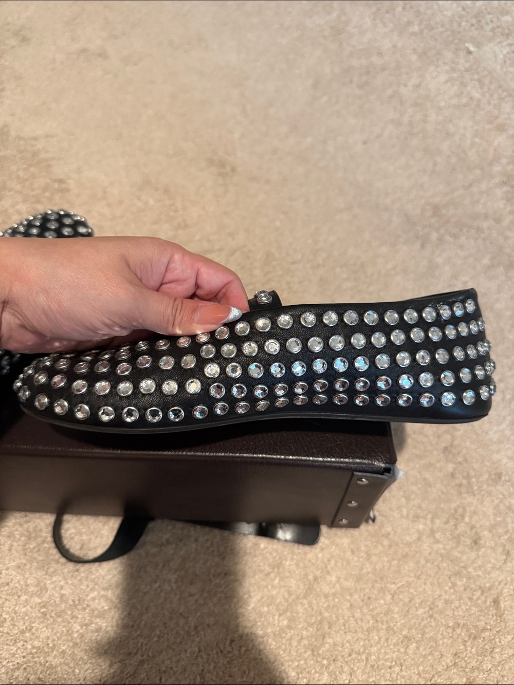 Alaia Studded Ballet Flats 37.5 excellent condition - Picture 6 of 7